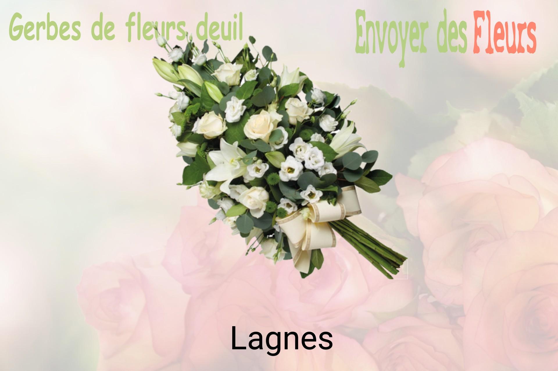 Gerbe de fleurs de deuil livrée à Lagnes